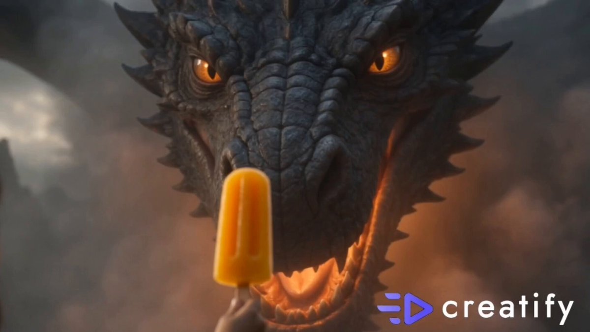 Fantasy Journey of a Dragon and Ice Cream