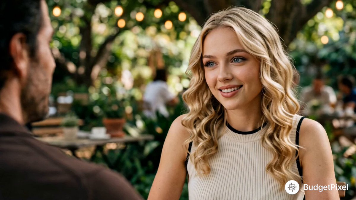 Cinematic First Date at a Garden Café