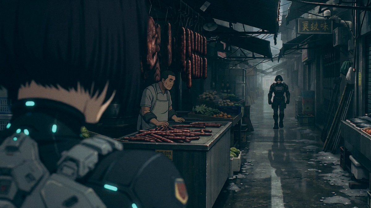 Asian Market Battle Action Animation