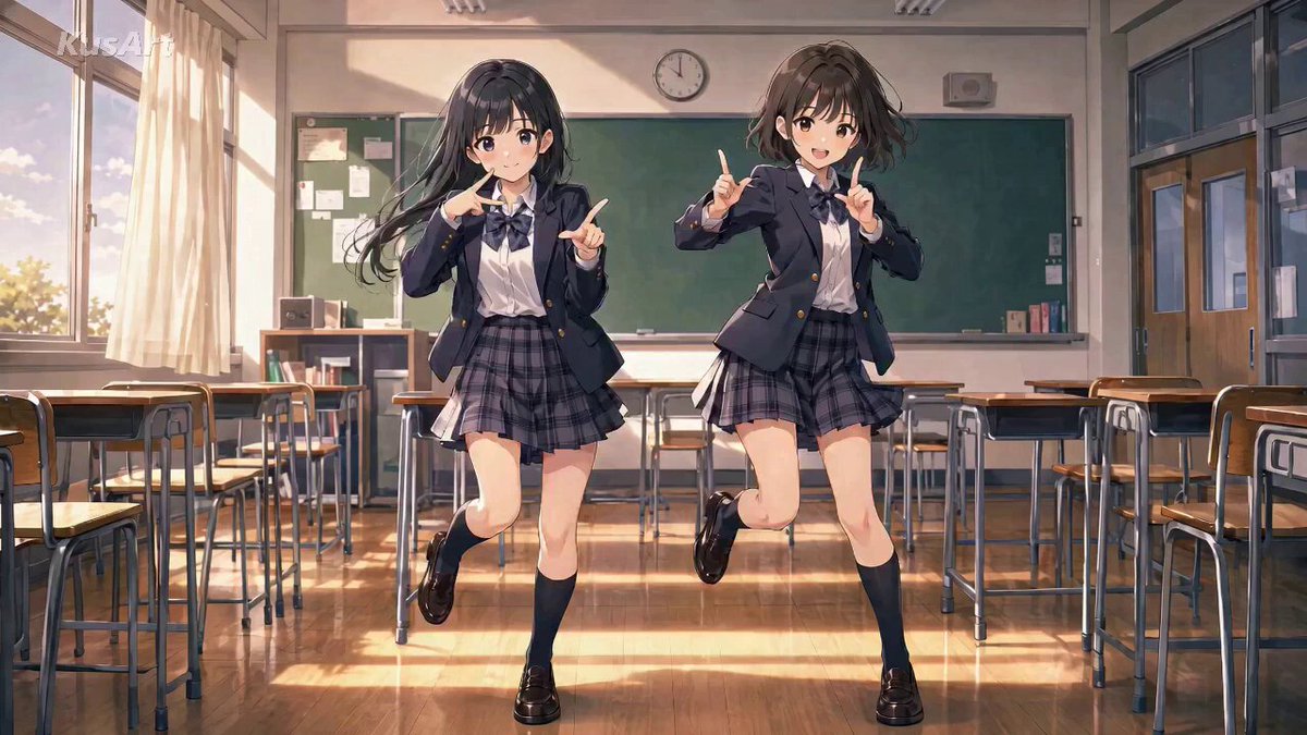 Anime High School Girl TikTok Dance Video