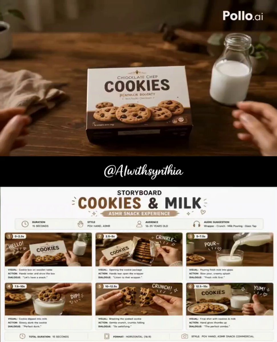 Cookies and Milk ASMR Commercial