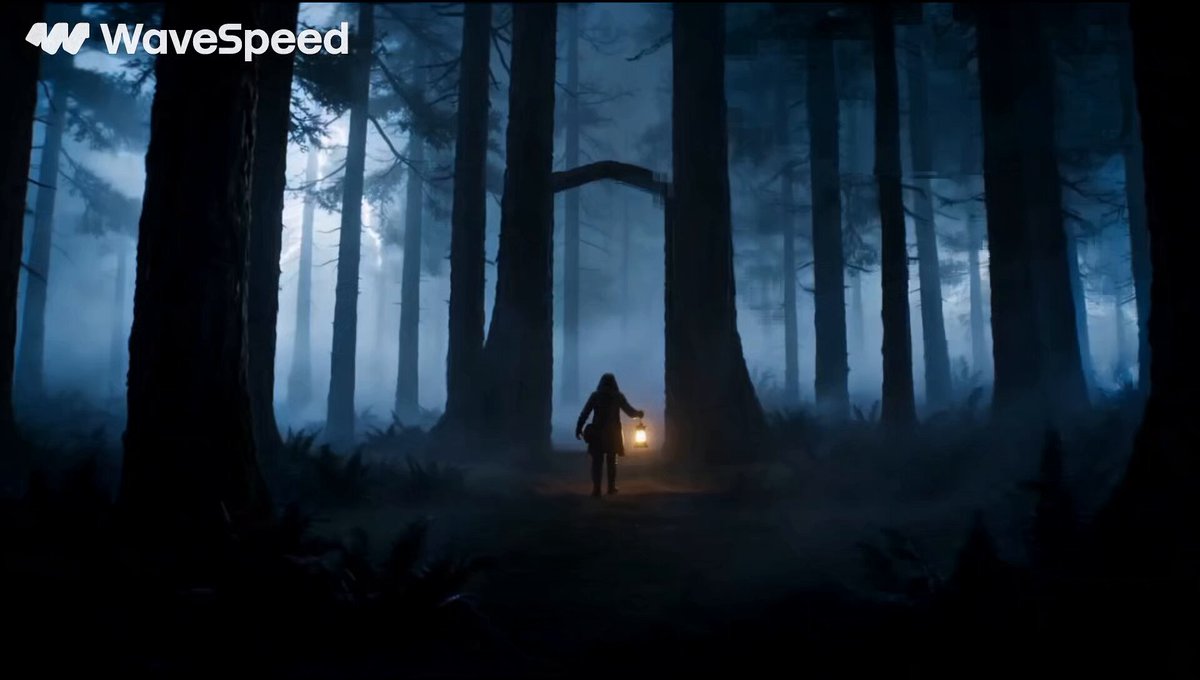 Journey Through a Magical Glowing Forest Portal