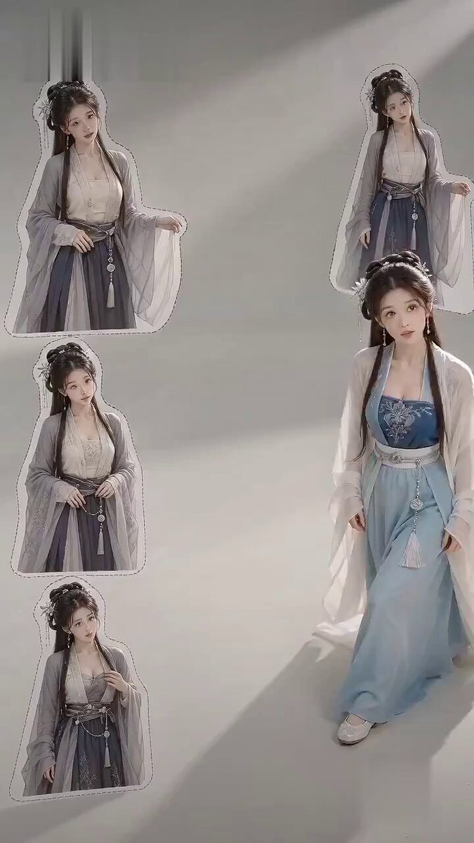 Ancient-Style Fashion Outfit Change