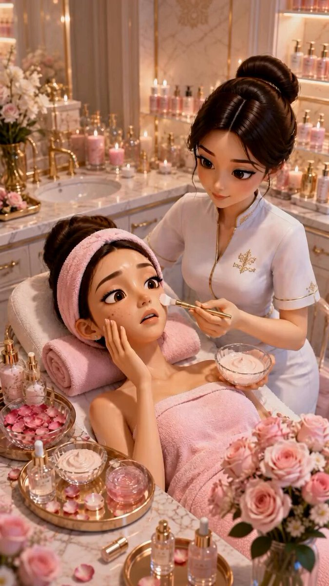 Pixar-Style ASMR Spa Facial