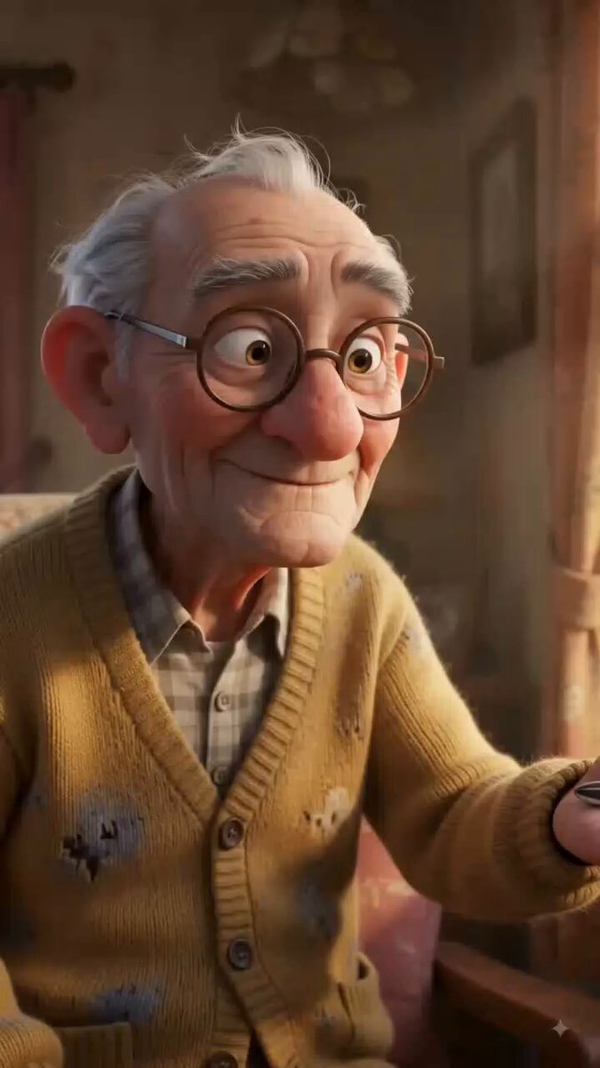Stylized 3D Animation: Old Man and Pigeons