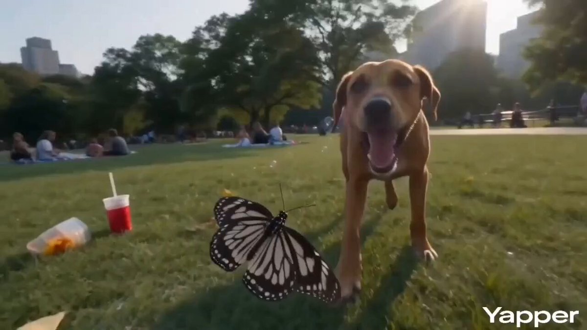 Butterfly FPV Shot Overlooking a Noisy Picnic