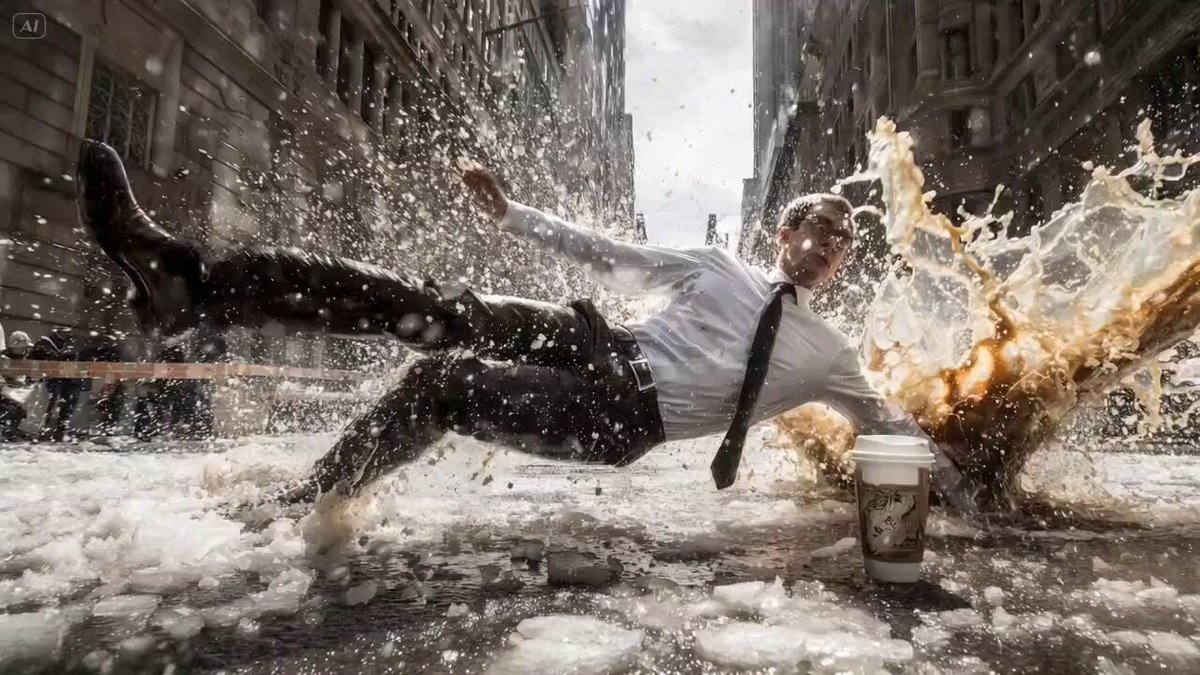 Bullet Time: Falling Businessman