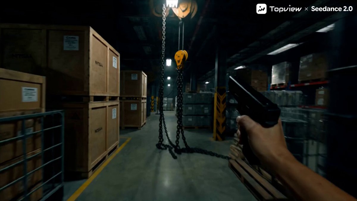 First-Person Shooter Perspective Scene