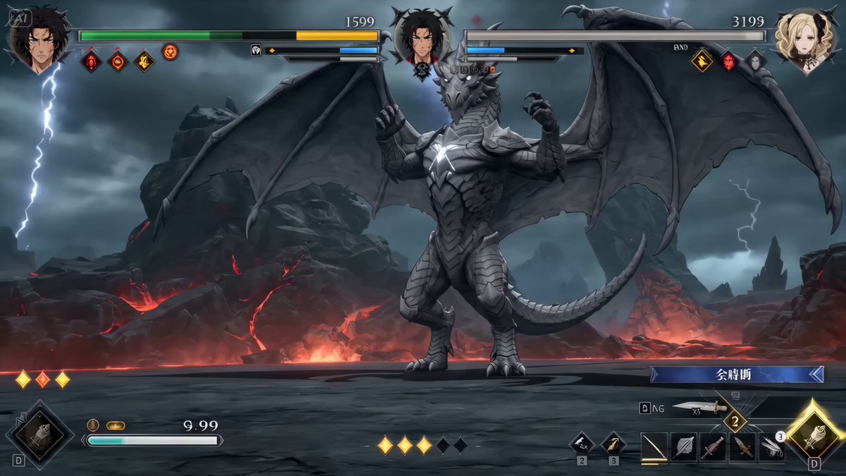 High-end RPG Boss Battle Sequence