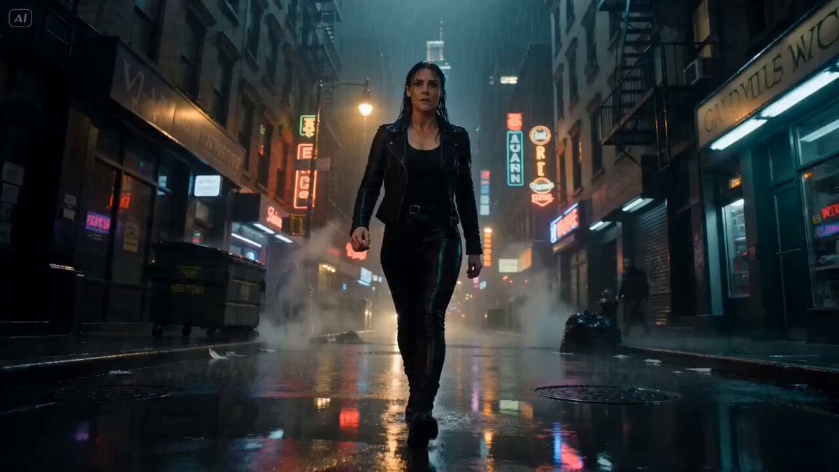 Cinematic Video Prompt of a Street Fight in Rainy New York