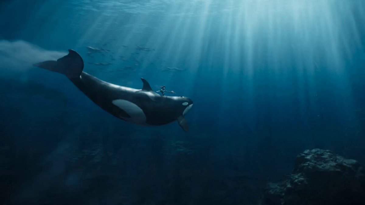 Underwater Warrior Orca Rider Video Prompt