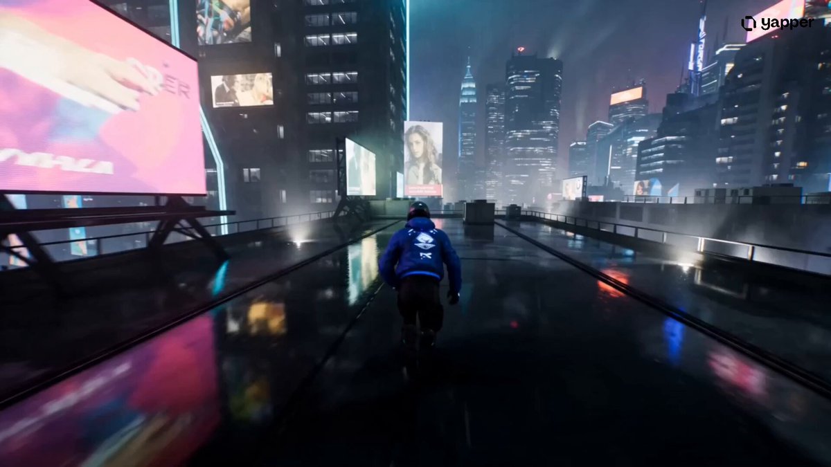 Cybernetic Roof Chase Cinematic Prompt