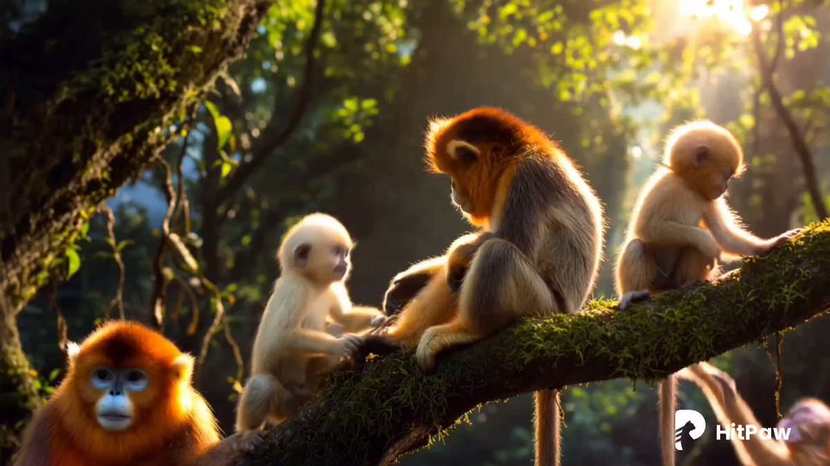 Monkey Family Rescues Sparrow