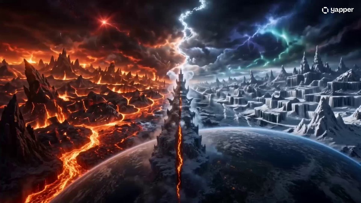 Elemental Ice and Fire Goddesses Battle