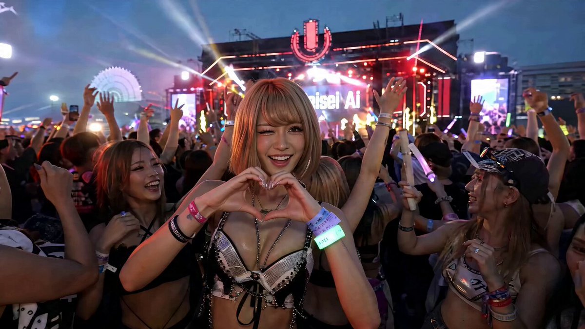 EDM Electronic Dance Music Festival Crowd