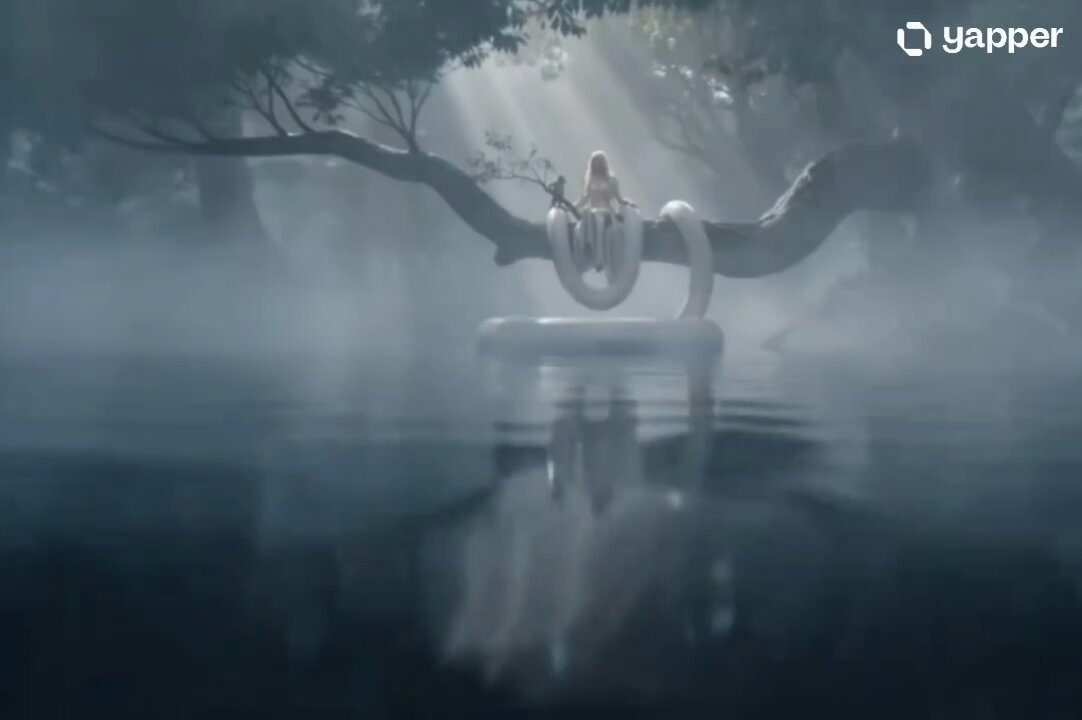 Spirit Snake Swing in Misty Forest