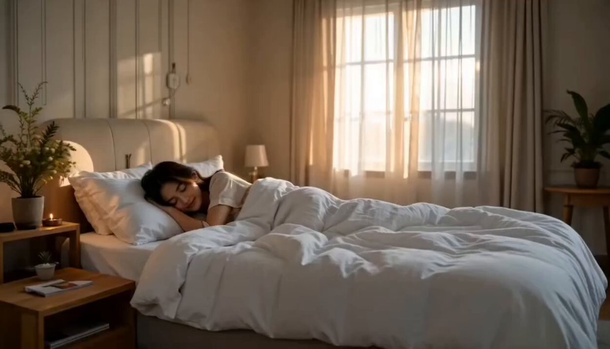 Cinematic Morning Routine Bedroom Scene
