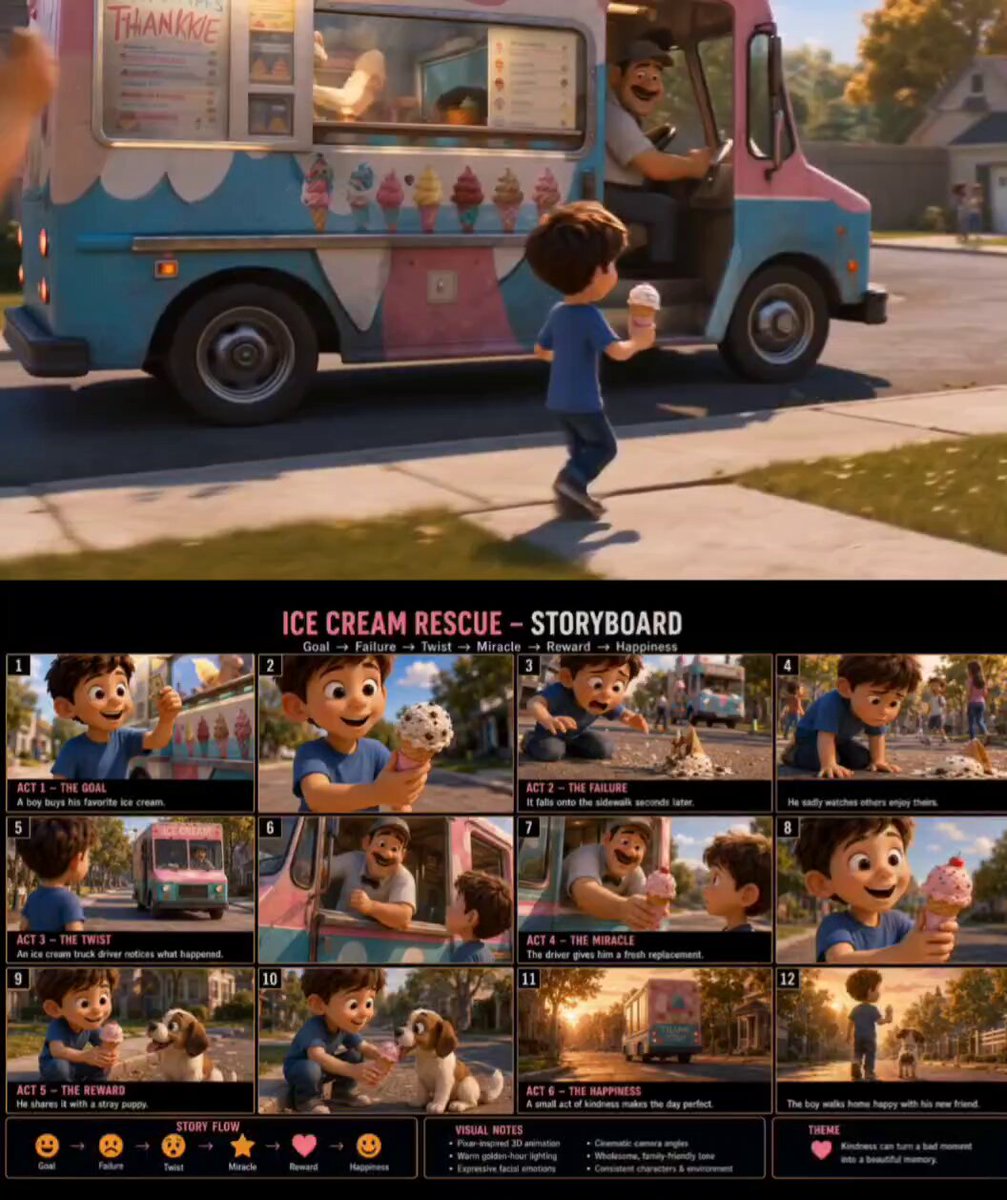 Pixar Style: Ice Cream Rescue