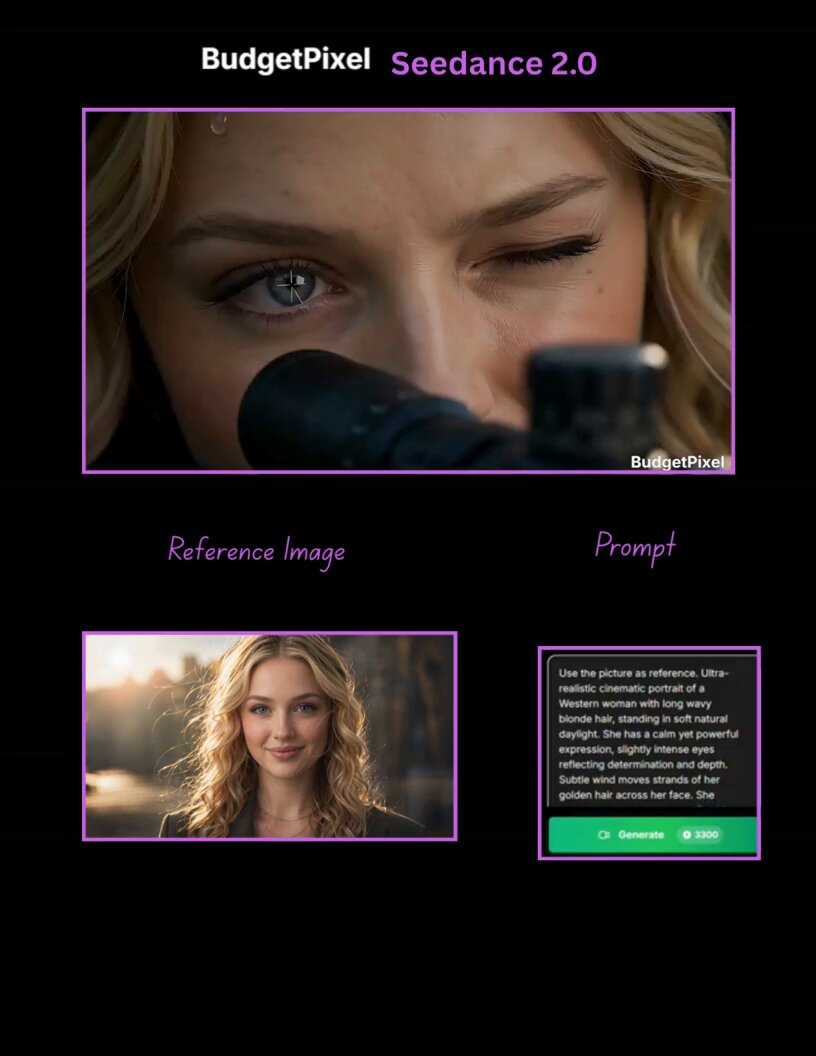 Cinematic Portrait of a Wavy Blonde Woman
