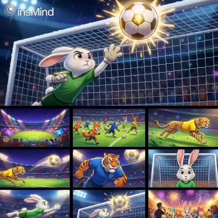 Pixar Style: Heroic Rabbit Soccer
