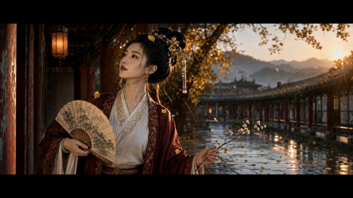 Cinematic Ancient Beauty 4K Video Prompt