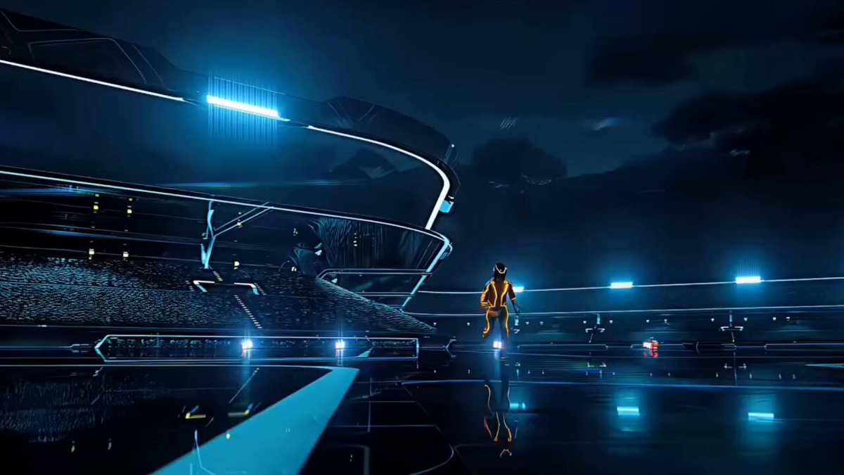 Futuristic Tron Style Warrior Video