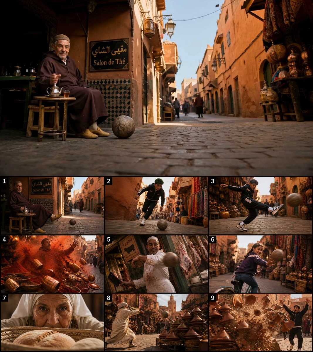 Moroccan Souk Football Chain Reaction
