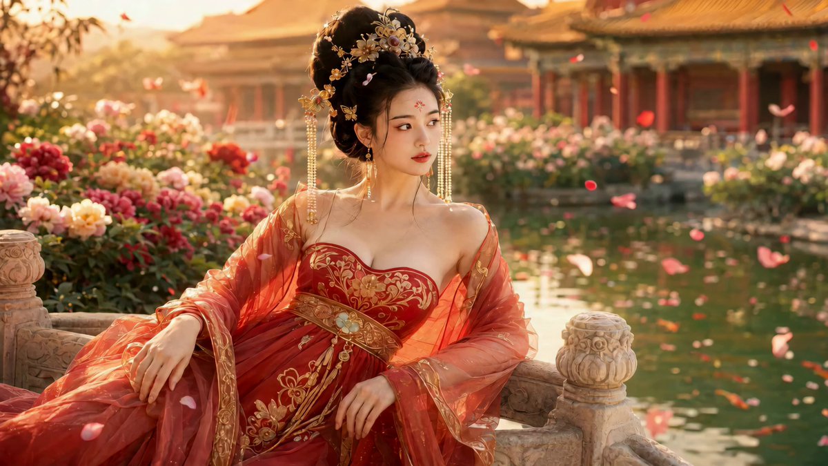 Ancient Court Beauty Multi-shot Video Prompt