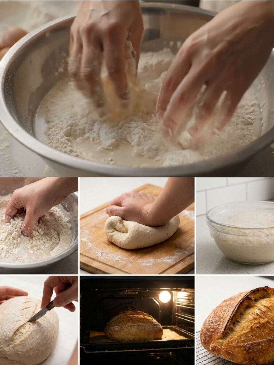 Cinematic Sourdough Bread Baking Timelapse