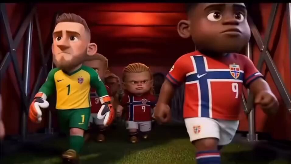 Pixar-Style Erling Haaland Animation