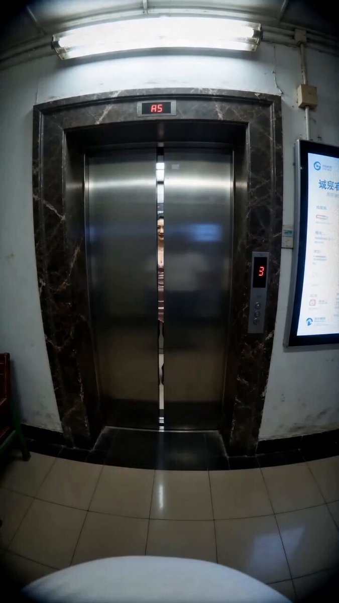 Retro VHS Elevator Surveillance Style